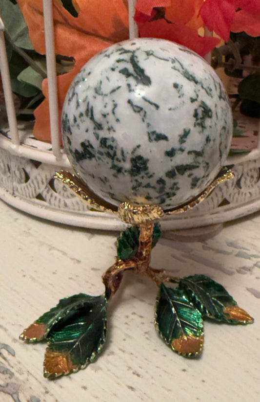 Green Tree Agate Sphere  (S)