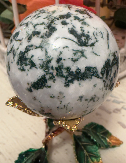 Green Tree Agate Sphere  (S)