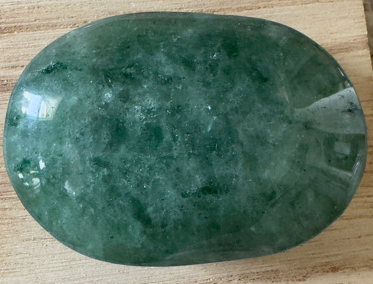 Green Strawberry Quartz Palm Stone