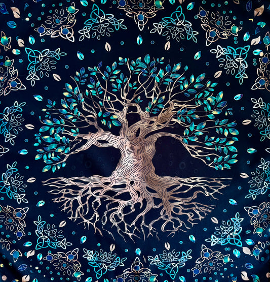 Teal Tree of Life Altar Cloth