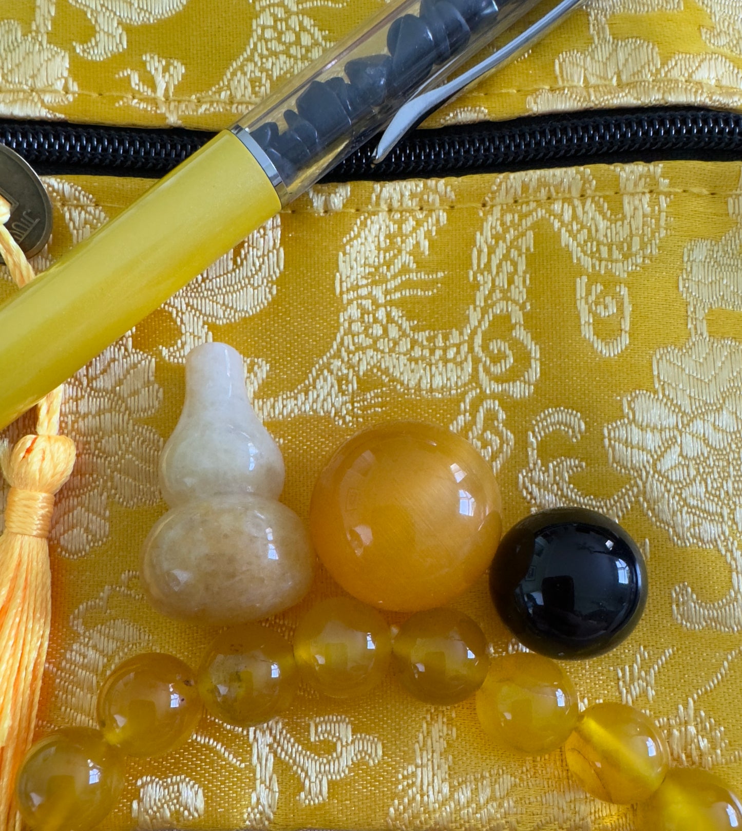 Bright Yellow Zipper Pouch