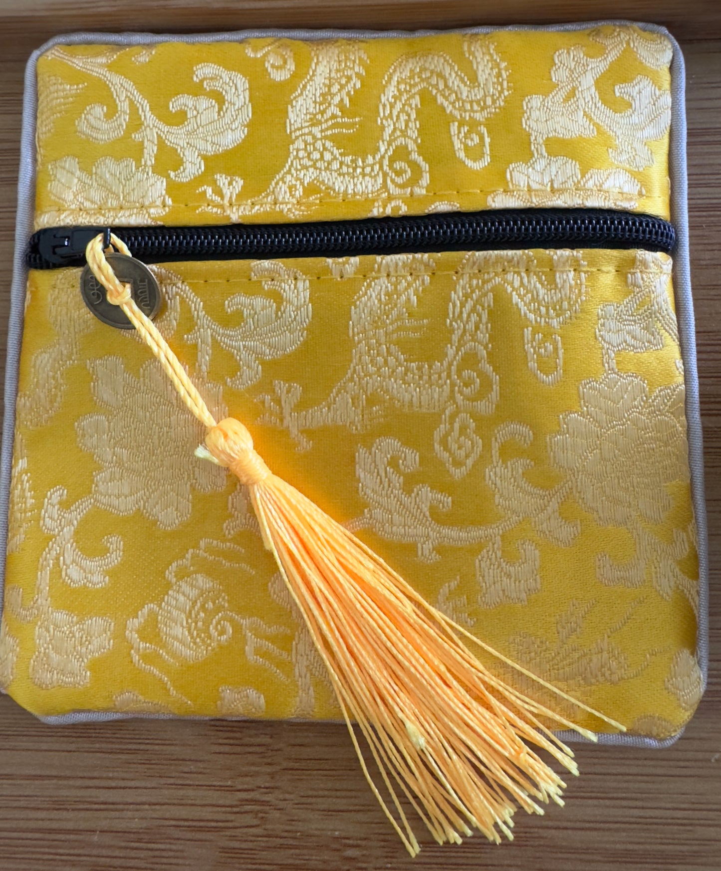 Bright Yellow Zipper Pouch