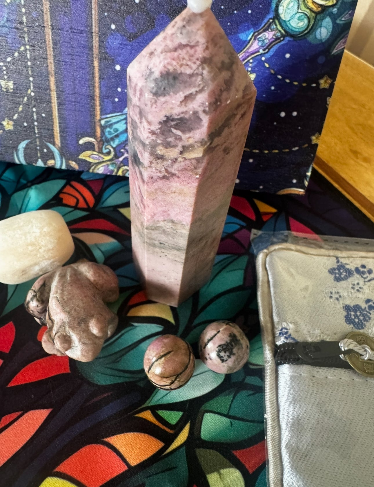 Mookaite Jasper & Rhodonite Mineral Set (Capricorn and Cancer)