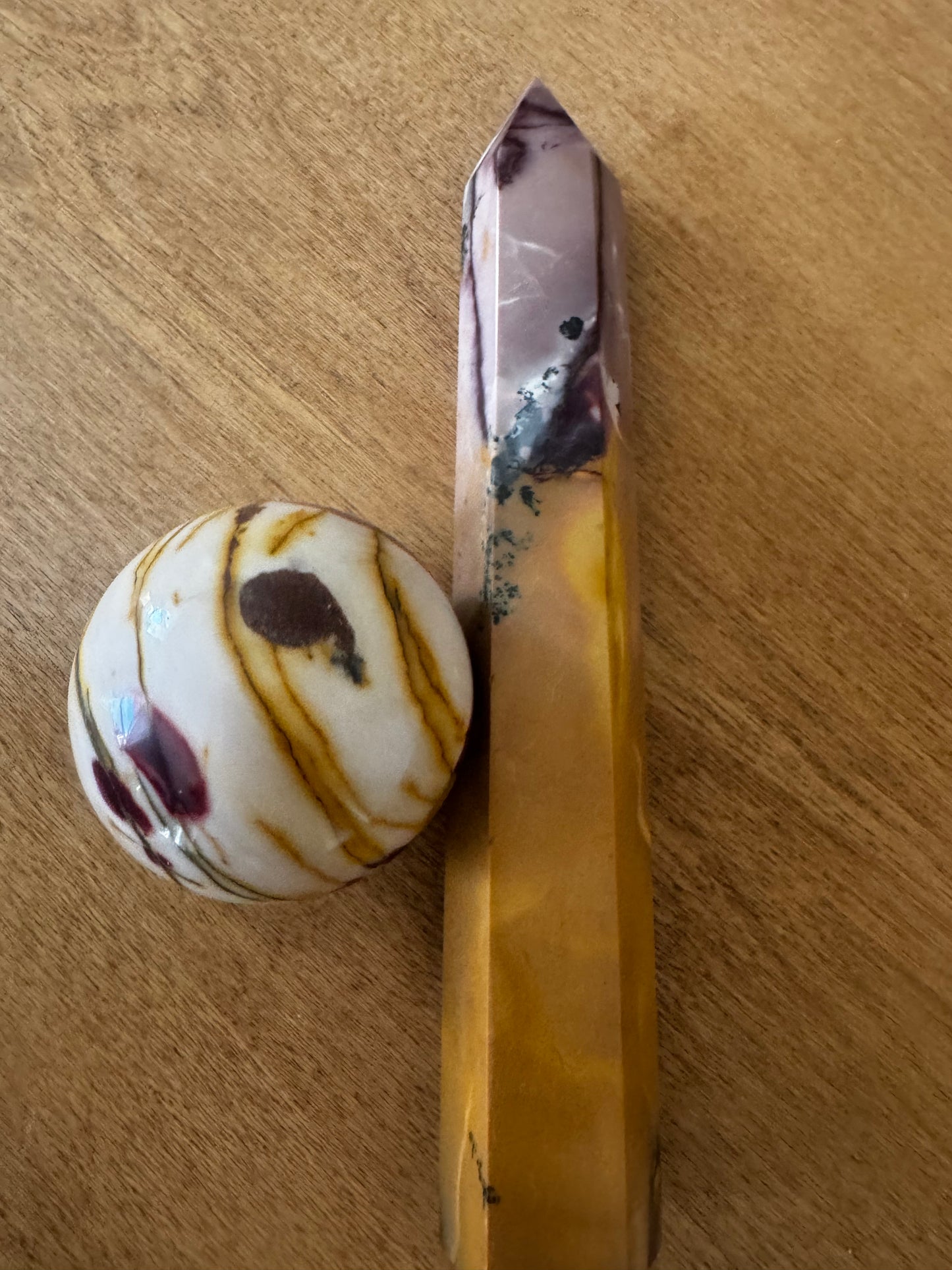 Mookaite Jasper & Rhodonite Mineral Set (Capricorn and Cancer)