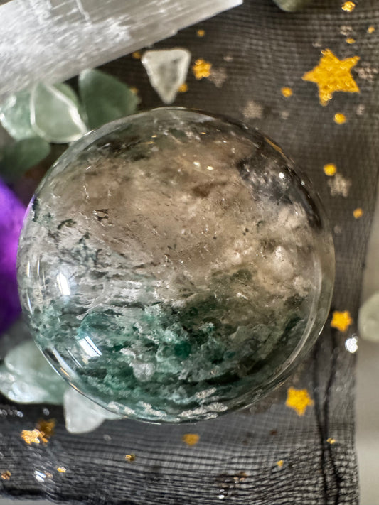 Garden Quartz, Amethyst & Aventurine Angel Spirit Led Charm / Spell Bag