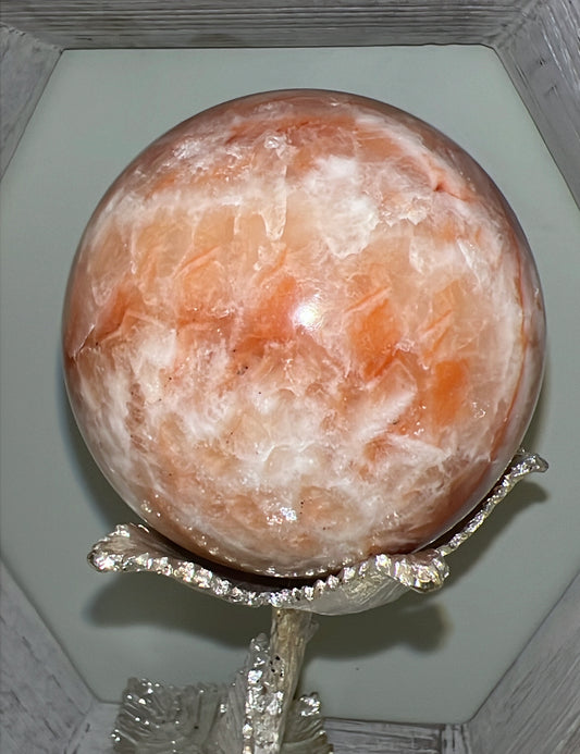 Orange Calcite Sphere (L)