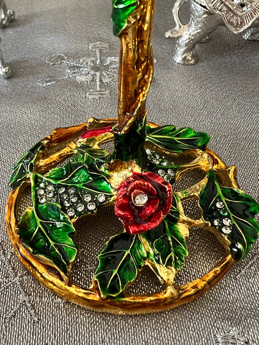 🍃 Rose Bloom Ornate Sphere Display Stand 🤍